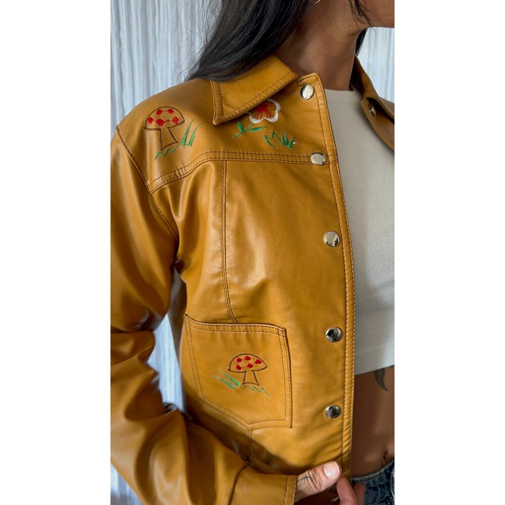 1970's Vintage Vinyl Leather Jacket, Limited Edition, Fabulous Fakes by Robins